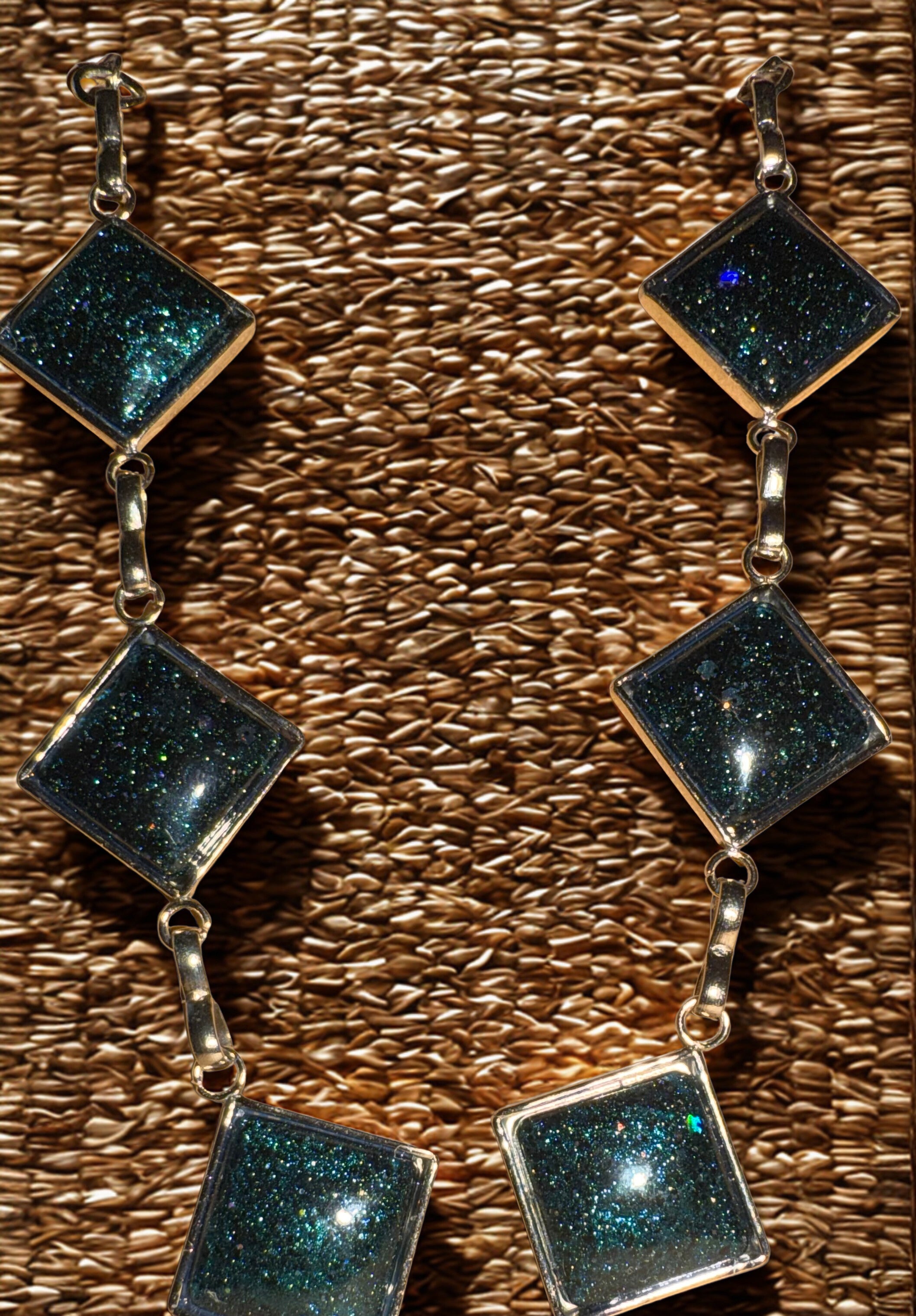 Emerald Green Resin Stone Bracelet