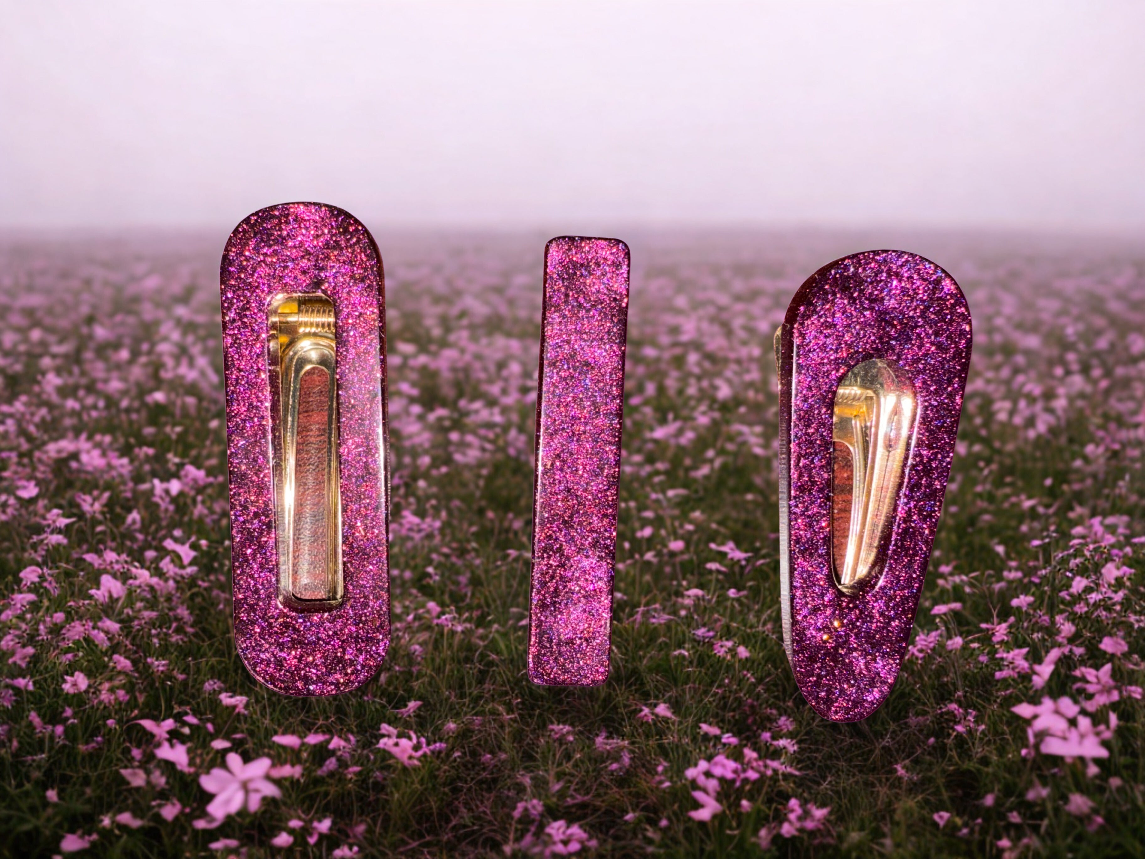 Petal Spark Hair Clip Trio